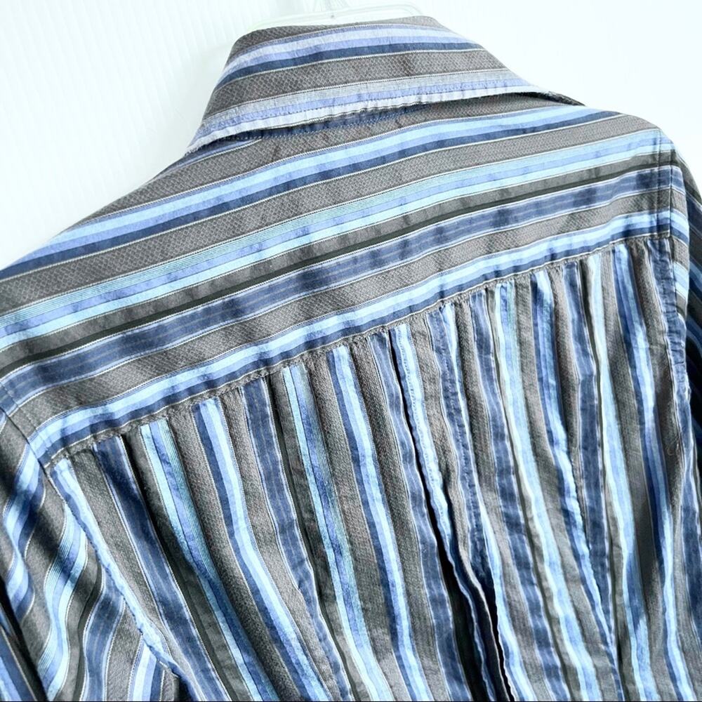 Dolce & Gabbana Y2K 2000’s Striped Floral Button Down Blouse 38 - Picture 6 of 11